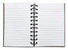 Empty notebook with clipping path