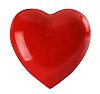 Red wooden heart with clipping path