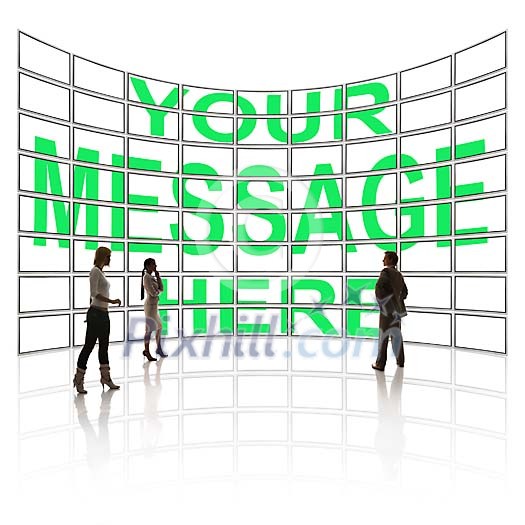 Lcd billboard with clipping path for easy message input Lcd billboard with clipping path for easy message input