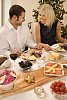 Couple enjoying a delicious christmas dinner