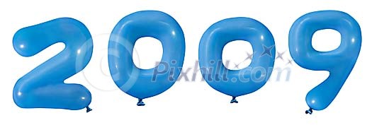 Number balloons forming 2009 Number balloons forming 2009