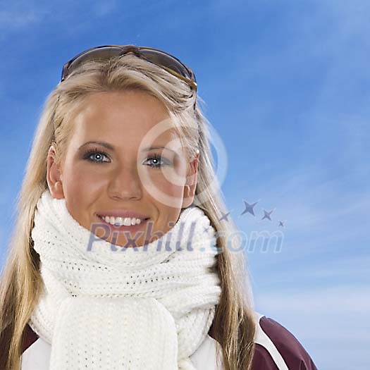 Face portrait of a beautiful girl smiling Face portrait of a beautiful girl smiling