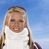 Face portrait of a beautiful girl smiling