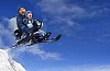 Daddy and son on a speedy bobsleigh ride