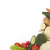 Vegetable corner with clipping path