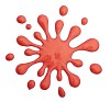 Artistic red splash with clipping path