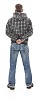 Young man standing back against camera (clipping path included)