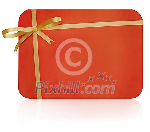 Red present with clipping path Red present with clipping path