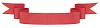 Clipped red ribbon sign