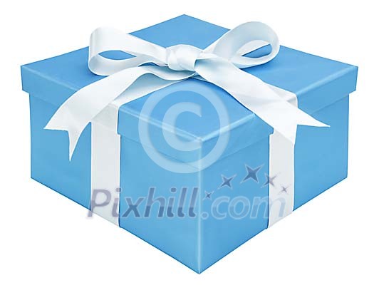 Blue present with clipping path Blue present with clipping path