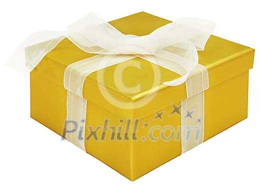 Yellow present with clipping path Yellow present with clipping path