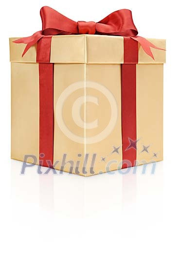 Christmas present with clipping path Christmas present with clipping path