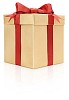 Christmas present with clipping path