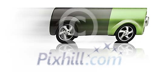 Conceptual of an electric car Conceptual of an electric car