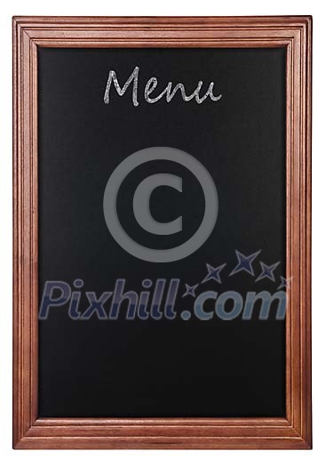 Empty chalk board menu