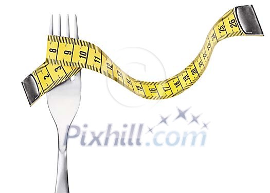 Fork with measuring tape Fork with measuring tape
