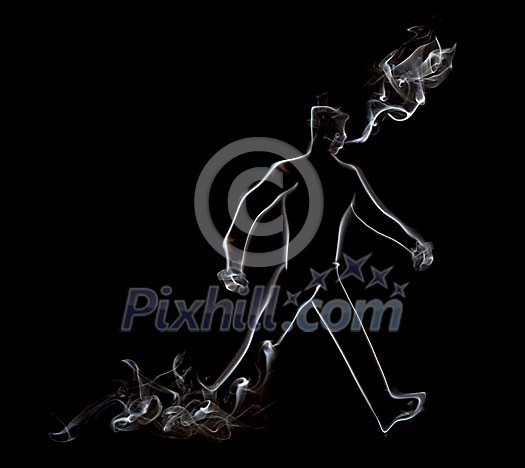 Man made of smoke Man made of smoke