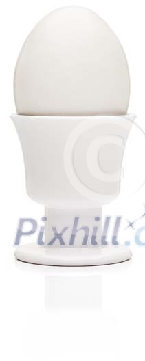 Clipped egg on a egg-cup Clipped egg on a egg-cup