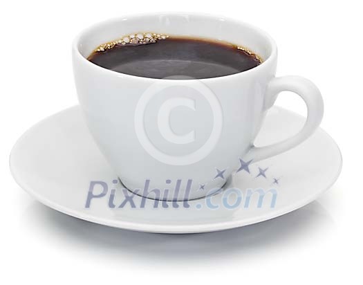 Clipped cup of coffee Clipped cup of coffee