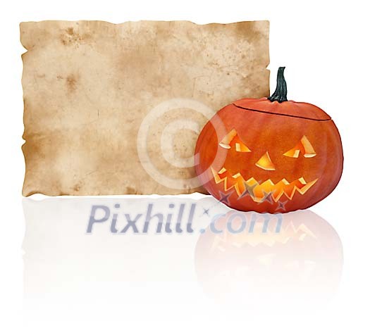 Clipped halloween greeting card Clipped halloween greeting card