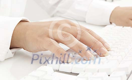 Hands on keyboard typing Hands on keyboard typing