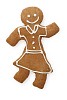 Clipped gingrbread woman