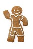 Clipped gingerbread boy