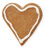 Clipped gingerbread heart with icing