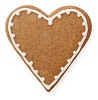 Clipped gingerbread heart with icing