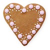 Clipped gingerbread heart with icing