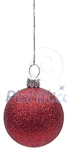 Clipped red christmas ball Clipped red christmas ball