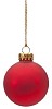 Clipped red christmas ball