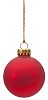 Clipped red christmas ball