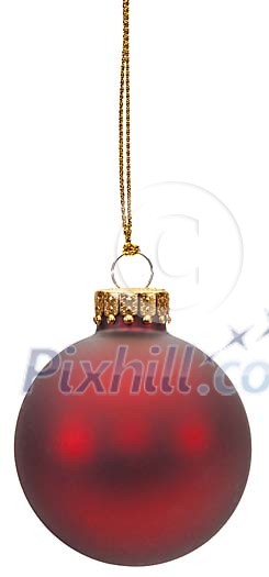 Clipped red christmas ball Clipped red christmas ball