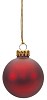 Clipped red christmas ball