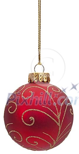 Clipped red christmas ball Clipped red christmas ball