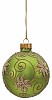 Clipped green christmas ball