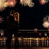 Couple enjoying the fireworks