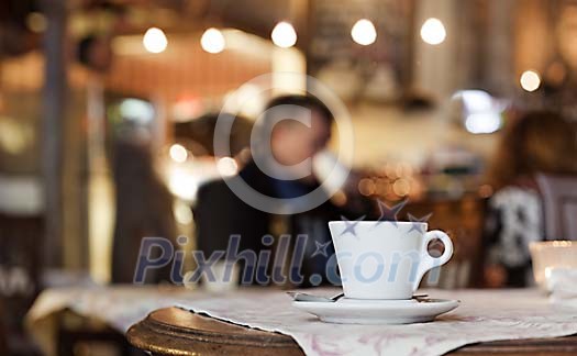 Cup of coffee at the cafeteria Cup of coffee at the cafeteria