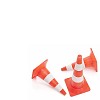 Clipped traffic cones in the corner