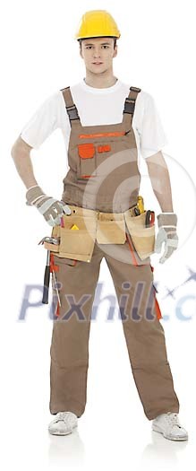 Clipped male builder Clipped male builder