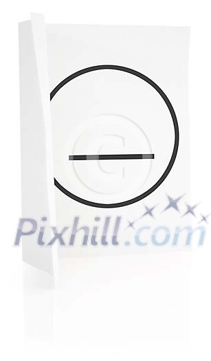 Clipped papersheet with ring and a line Clipped papersheet with ring and a line