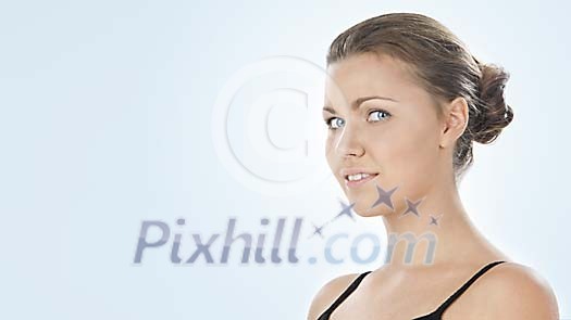 Beautiful woman looking at the camera Beautiful woman looking at the camera