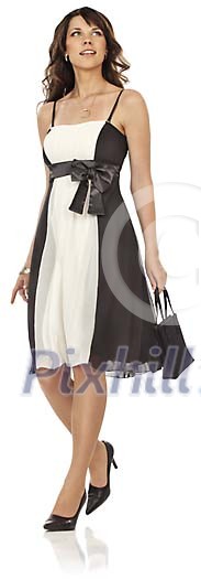 Clipped beautiful woman walking Clipped beautiful woman walking