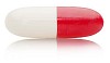 Clipped red-white capsule