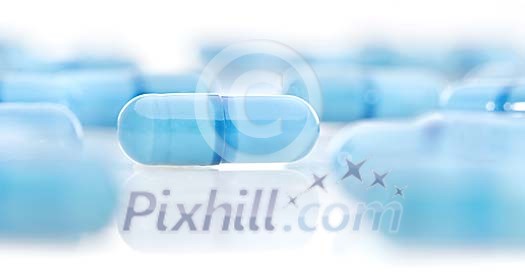 Blue pills background Blue pills background