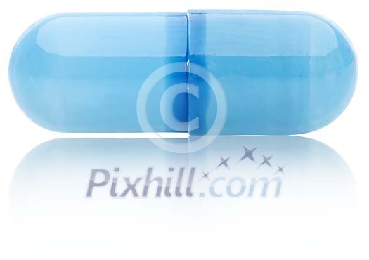 Blue medicine pill Blue medicine pill