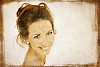 Pretty girl on a faded photo
