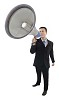 Businessman with megaphone