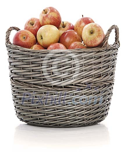 Basket filled with apples Basket filled with apples